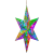 Colorful Tree-Top Star Pendant Ornament Wedding Festive Supplies Polaris Christmas Tree Decoration