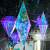 Colorful Diamond Five-Pointed Star Atrium Hanging Wedding Decoration Party Art Gallery Window Display Luminous LED Light