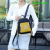 Women's bag Korean fashion simple schoolbag solid color outdoor stitching contrast color backpack convenient large capacity bag
