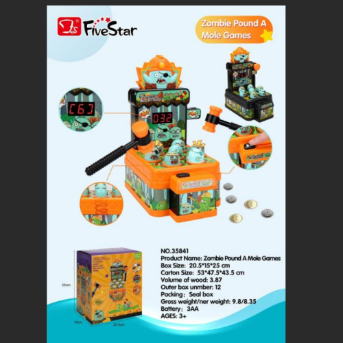 僵尸大战游戏机（灯光音乐及游戏）