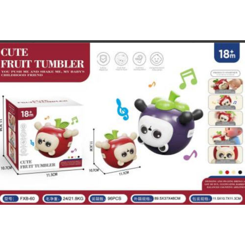 水果不倒翁玩具苹果/山竹