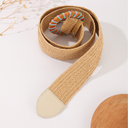 Foreign trade niche ladies belt retro pp grass belt