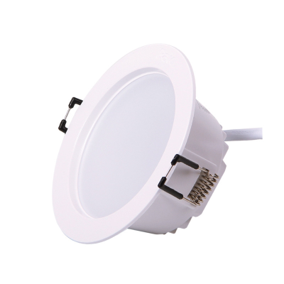 Downlight Wholesale Embedded Household Waterproof Anti-Glare Ceiling Lamp Three-Color Plastic Led Concealed Downlight