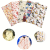 5Pcs 7.8*9.8in Handmade Fabric Set Beige and Wind Gilded Printed Cotton Quilted Fabric Bundle Handmade DIY Clothing Patch Sewing Accessories