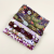 5Pcs 7.8*9.8in Handmade Fabric Set with Purple and Wind Gilded Printed Cotton Quilted Fabric Bundle Handmade DIY Clothing Patch Sewing Accessories