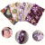 5Pcs 7.8*9.8in Handmade Fabric Set with Purple and Wind Gilded Printed Cotton Quilted Fabric Bundle Handmade DIY Clothing Patch Sewing Accessories