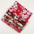 5Pcs 7.8*9.8in Handmade Fabric Set with Red and Wind Gilded Printed Cotton Quilted Fabric Bundle Handmade DIY Clothing Patch Sewing Accessories