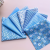 7Pcs 9.8*9.8in Blue Cotton Cloth Floral Printed Fabric Sewing Patchwork Needle Stitching DIY Handmade Accessories