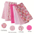 7Pcs 9.8*9.8in Pink Cotton Cloth Floral Printed Fabric Sewing Patchwork Needle Stitching DIY Handmade Accessories