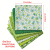 7Pcs 9.8*9.8in Green Cotton Cloth Floral Printed Fabric Sewing Patchwork Needle Stitching DIY Handmade Accessories