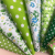 7Pcs 9.8*9.8in Green Cotton Cloth Floral Printed Fabric Sewing Patchwork Needle Stitching DIY Handmade Accessories