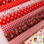 8Pcs 9.8*9.8in Red Cotton Fabric Printed Square Sewing Needle Thread and Handmake DIY Patch Fabric Accessories
