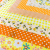 8Pcs 9.8*9.8in Yellow Cotton Fabric Printed Square Sewing Needle Thread and Manual DIY Patch Fabric Accessories