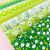 8Pcs 9.8*9.8in Green Cotton Fabric Printed Square Sewing Needle Thread and Manual DIY Patch Fabric Accessories