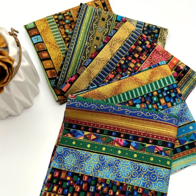 5Pcs 9.8*9.8in Ethnic Style Pattern Pure Cotton Fabric Square Sewing Manual DIY Patch Accessories