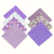 Purple 7pcs 19.6x19.6in Floral Fat Quarters Fabric Bundles Fabric Quilting Squares Precut Patchwork Quarter Sheets for Sewing Patterns Bundle