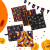 5Pcs 9.8*9.8in Halloween Polyester Pumpkin Pattern Patch Handmade DIY Clothing Sewing Crafts
