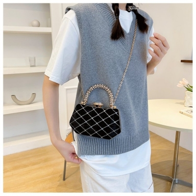Factory Direct Sales New Handbag Texture Niche Mini Shoulder Crossbody Dinner Bag