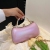 Portable Dinner Bag Solid Color European and American Style Simple Double Ring Lift to Open Ladies Bag Advanced Clutch Purse Cross-Border Wholesale