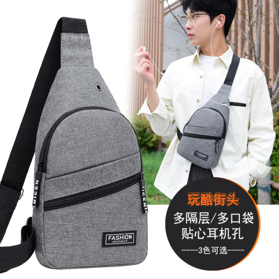 2023 New Cross-Border Men's and Women's Oxford Cloth Chest Bag Multi-Functional Sports Outdoor Leisure Shoulder Bag