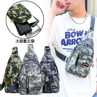 Korean Style New Multifunctional Small Backpack Simple Fashion Men's Shoulder Bag Large Capacity Portable Chest Bag