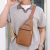 Foreign Trade in Stock Business Trends Men's Pu Sling Bag One Shoulder Waterproof Large Capacity Chest Bag