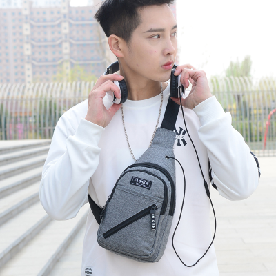 Chest Bag Men's Factory Wholesale New Fashion Korean Style Messenger Bag Lightweight Outdoor Sports and Casual Couple
