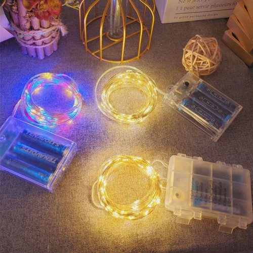 led copper wire light battery box copper wire lamp string in stock wholesale outdoor decoration multifunctional holiday lights star lights