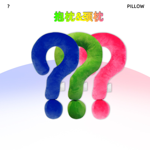 question mark pillow office siesta pillow cervical pillow solid color portable neck pillow home living room backrest pillow lunch break