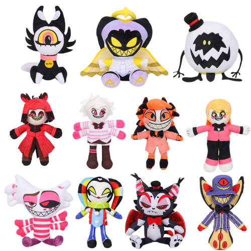 cross-border new hazbin hotel european and american anime demon  hell inn clown plush toy doll