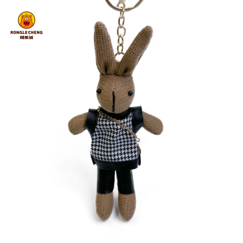 可爱兔子玩偶抓娃娃公仔批发钥匙扣婚礼毛绒玩具网红情侣包包挂件