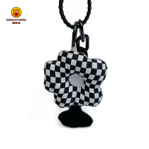 网红ins风简约女包配饰布艺小花钥匙扣挂饰箱包多彩书包挂件批发