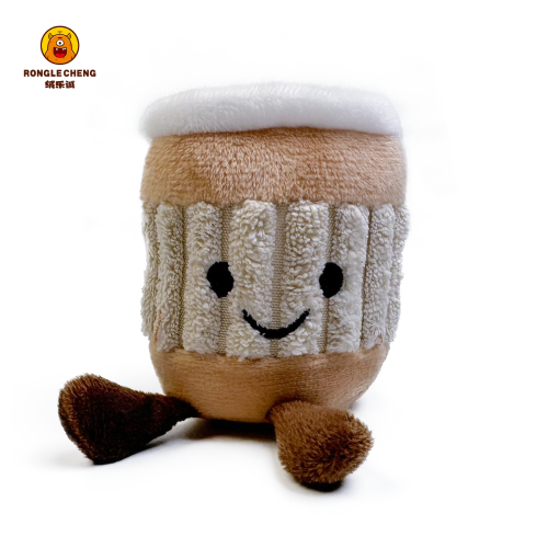 可爱抓娃娃机毛绒公仔水果珍珠奶茶杯挂件钥匙扣包挂饰小礼品批发