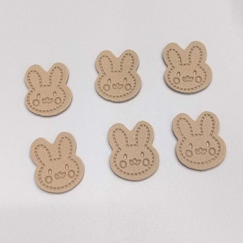 bunny leather tag cartoon children‘s clothing bags and hats trademark leather tag clothes shoes and hats accessories wholesale spot