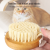 SoododoXDL-Pet to float hair massage brush Cat dog sisal brush Round wooden palm fine needle bristle brush Pet supplies