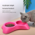 Soododo XDL-93684/5/6 Plastic cat bowl Cat double bowl Cat food bowl rice bowl drinking bowl to protect cervical vertebrae dog bowl Cat food bowl against upset