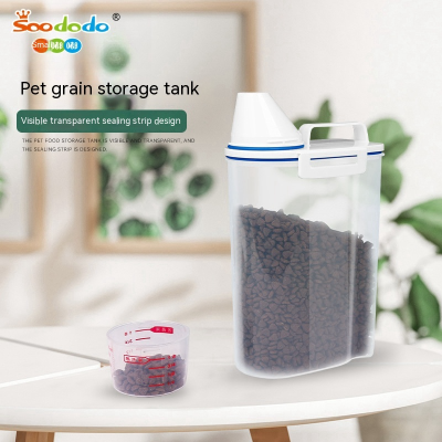 SoododoXDL-Pet food bucket Dog food box Sealed storage bucket Cat food box bucket for dog food moisture-proof storage box Storage tank