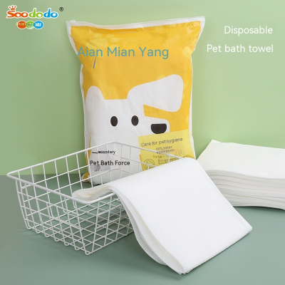 SoododoXDL-92696Disposable pet bath towel Large dog and cat bath towel Absorbent towel Quick drying strong absorbent pet bath towel