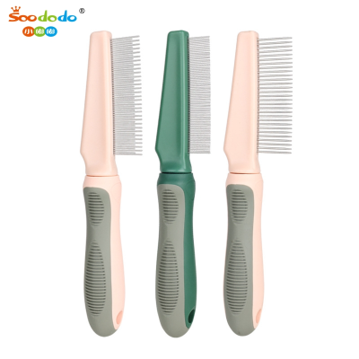 SoododoXDL-92294/92295/92297Pet comb Cat grooming row comb Dog hair float flea comb cat open knot hair removal cat comb Pet supplies