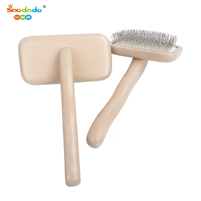 SoododoXDL-90210Pet supplies Wholesale Solid wood handle cats and dogs open knot hair pulling massage to float hair needle comb pet grooming comb