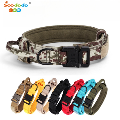 SoododoXDG-6269 Cross-border pet products off-the-shelf nylon webbing medium and large dog training tactical collar