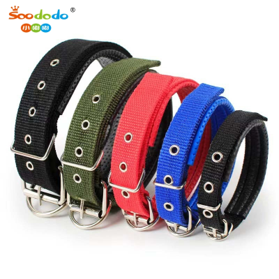 soododoXD008Wholesale Army green sheep dog collar small, medium and large dog collar double pet dog collar