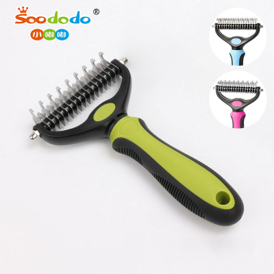 SoododoXDL-Color box packaging,OPP packagingPet double-sided knotted comb Dog comb Dog comb Cat grooming hair removal cat comb