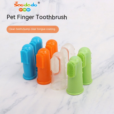 SoododoXDL-93005Pet toothbrush Dog Finger toothbrush Dog Cat mouth cleaning finger holder Cat toothbrush