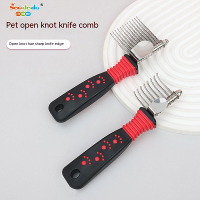 Soododo XDL-91904/91941 Metal knotting comb Black and red knotting comb dog cleaning tool