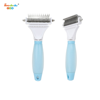 Soododo XDL-90906.15 Pet knotting comb Dog hair removal comb Double-sided knotting comb Grooming comb