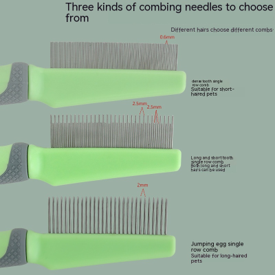 Soododo XDL-94604 Close tooth open knot row comb cat hair removal hair removal comb dog beauty flea needle comb