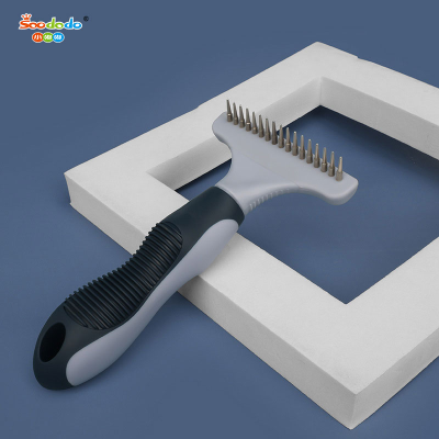 Soododo XDL-94955 Dog and cat single row rake comb comfortable metal loose teeth along the hair knotting removal tool