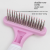 Soododo XDL-92209 Macaron tricolor rake comb Double row needle comb Remove floating hair cleaning tool Durable pet grooming comb