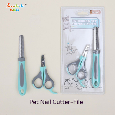 Soododo XDL-92556  Nail clipper file Two sets of nail sharpening and grooming tools for cats and dogs Nail clippers Pet supplies